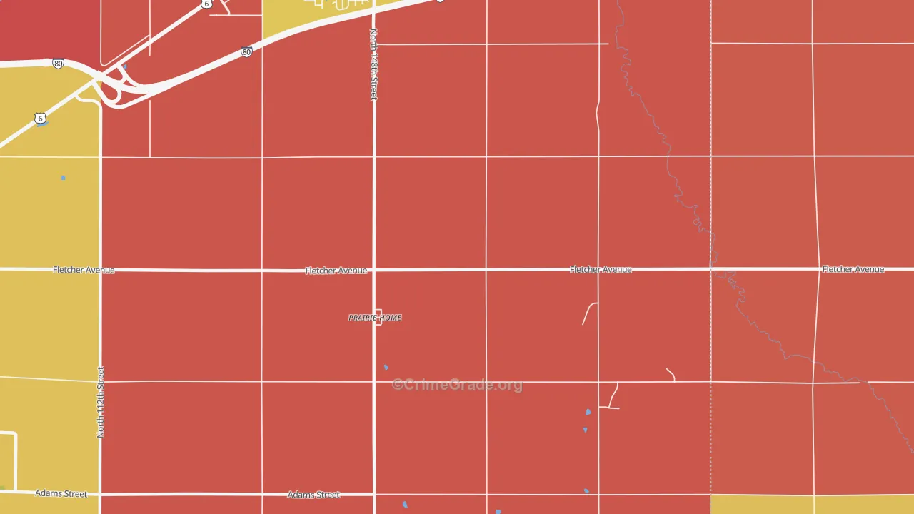 Prairie Home, NE Map of Assault Rates