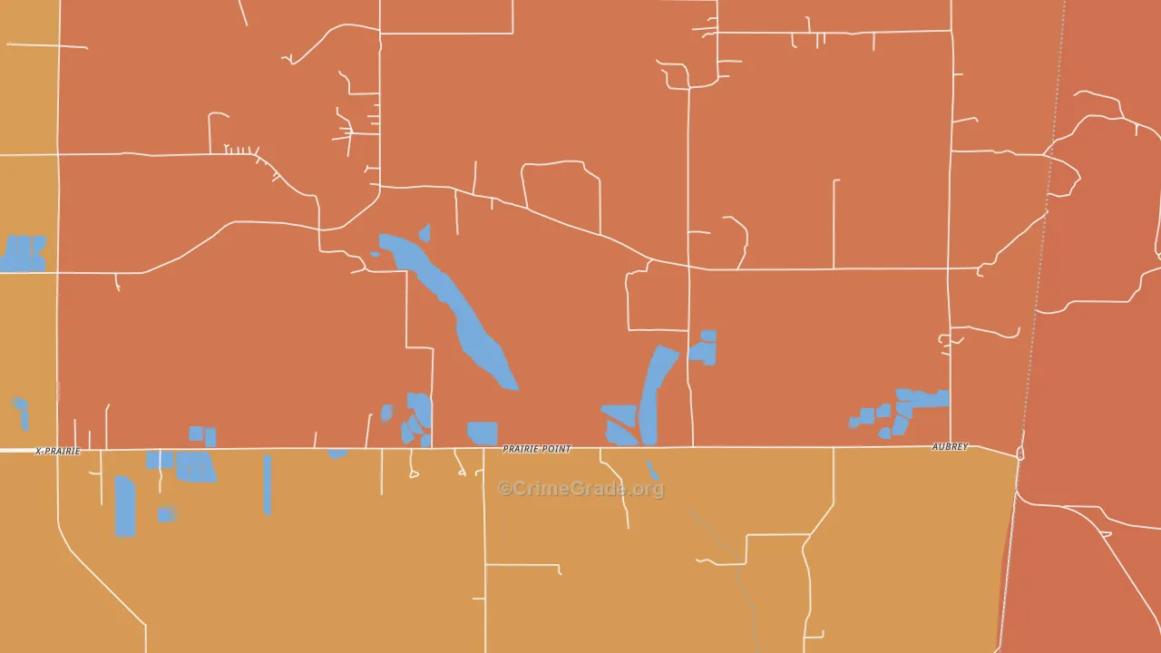 Prairie Point, MS Map of Assault Rates