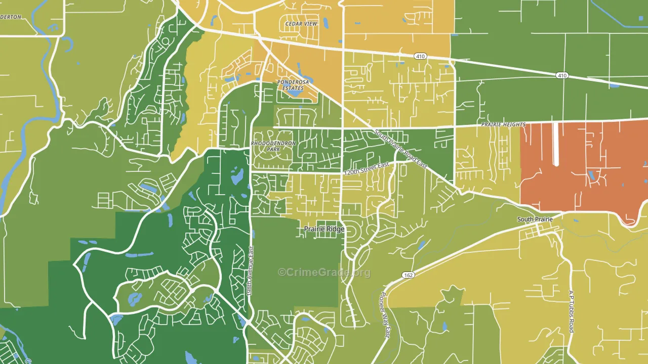 Prairie Ridge, WA Map of Assault Rates