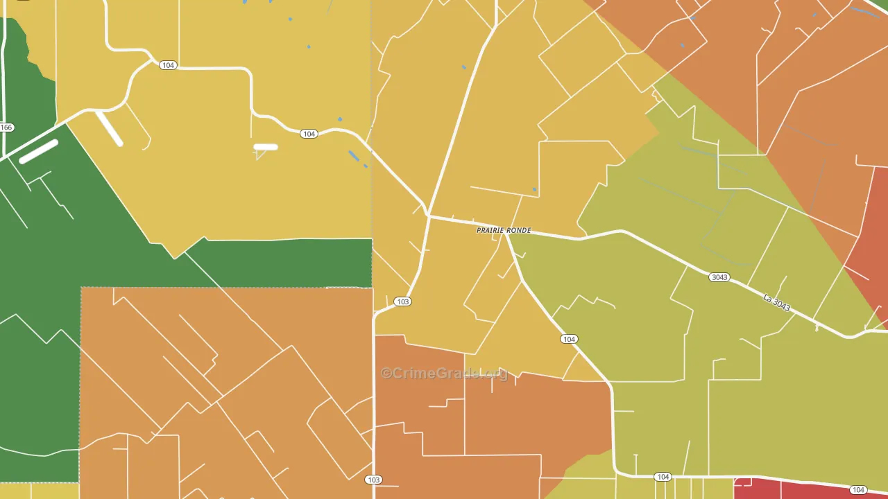 Prairie Ronde, LA Map of Assault Rates