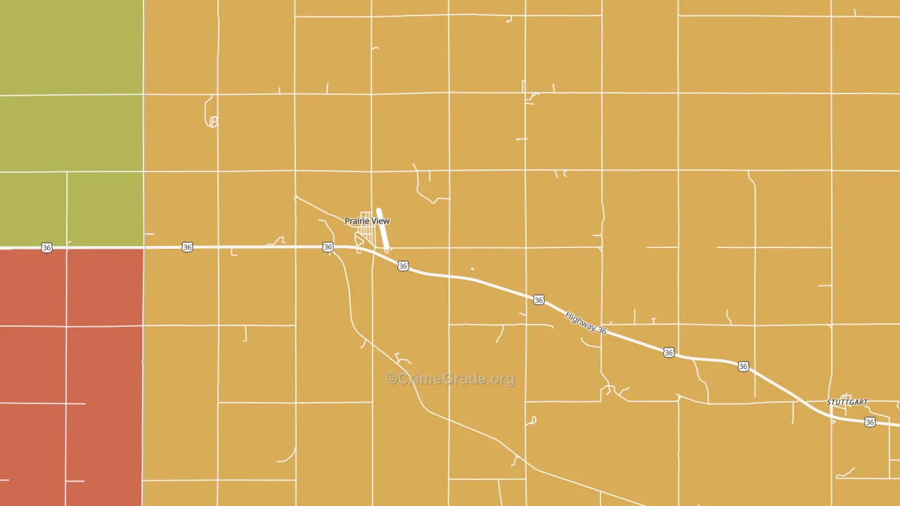 Prairie View, KS Map of Assault Rates