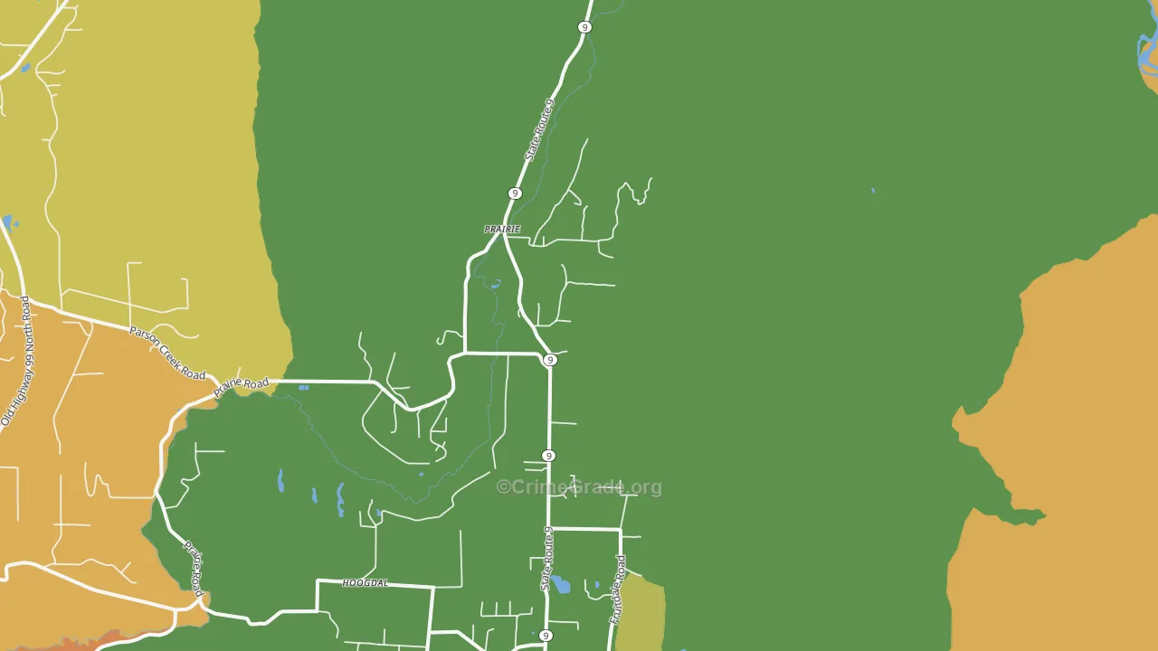 Prairie, WA Map of Assault Rates
