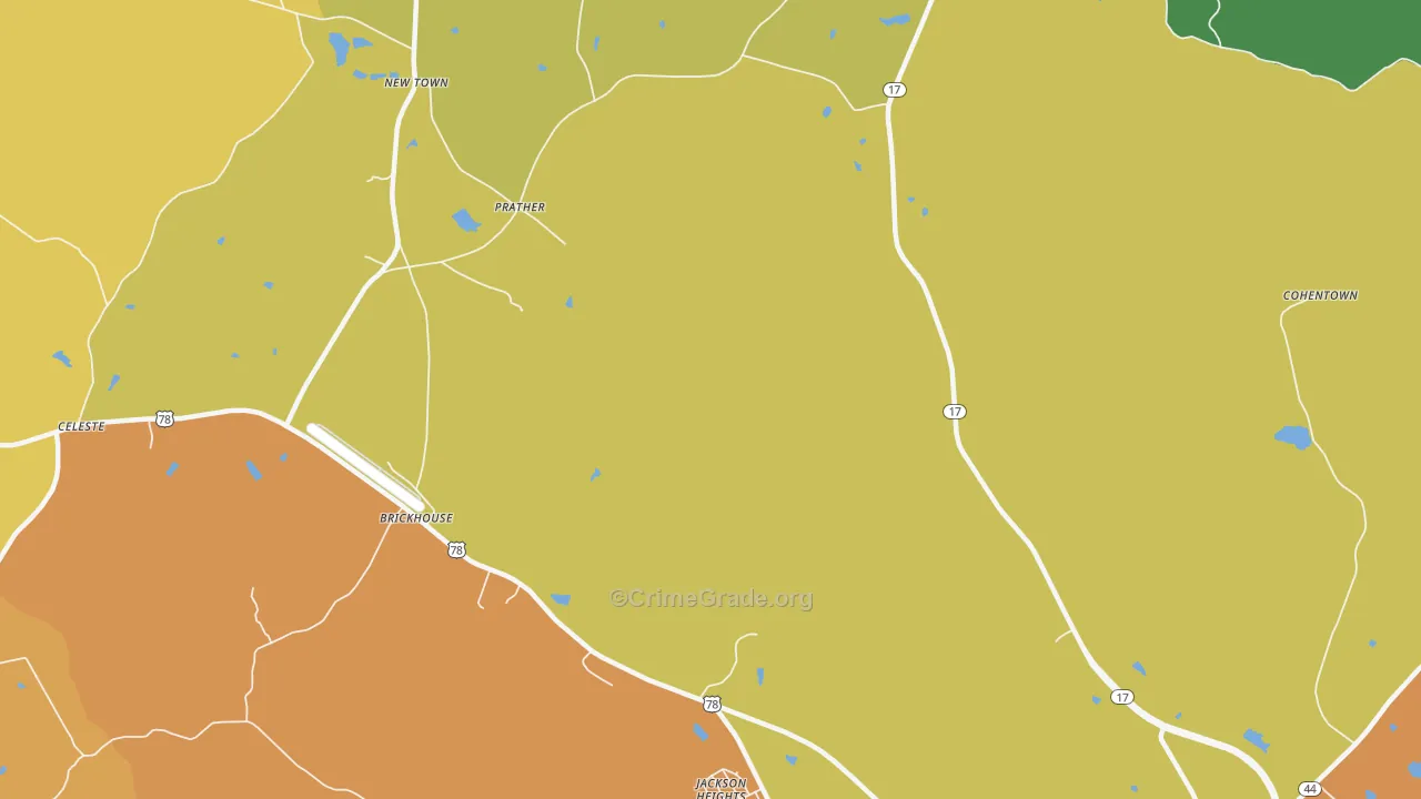 Prather, GA Map of Assault Rates