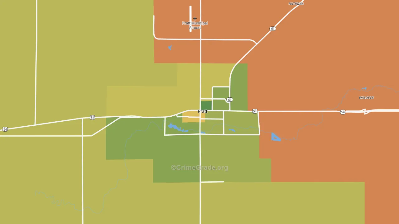 Pratt, KS Map of Assault Rates