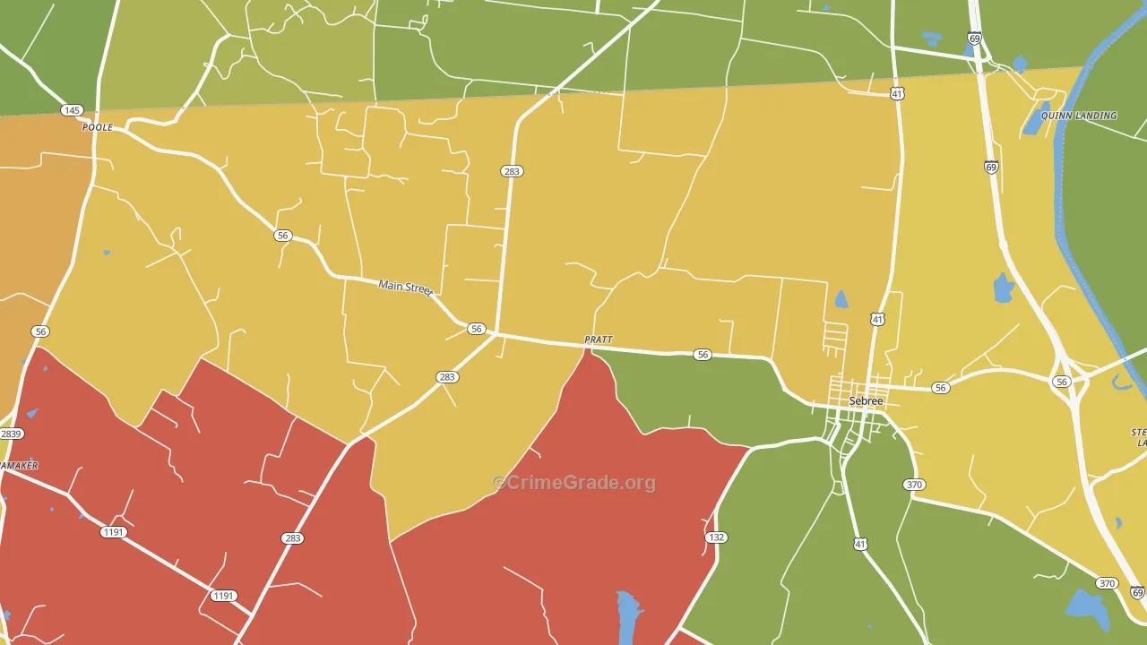Pratt, KY Map of Assault Rates