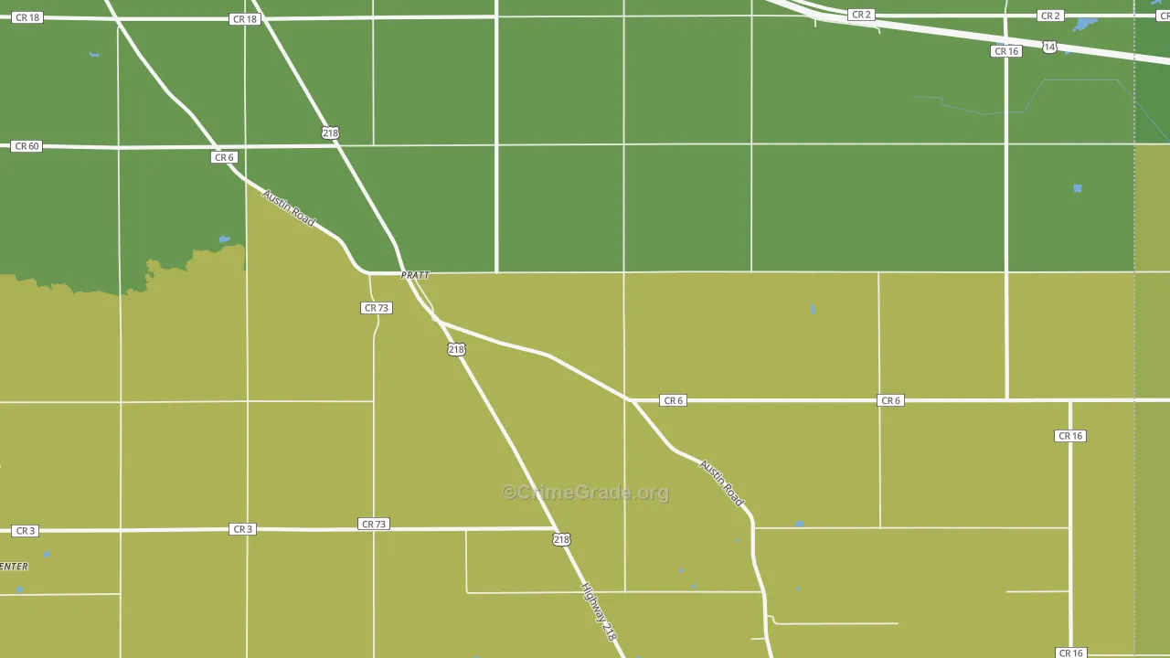 Pratt, MN Map of Assault Rates