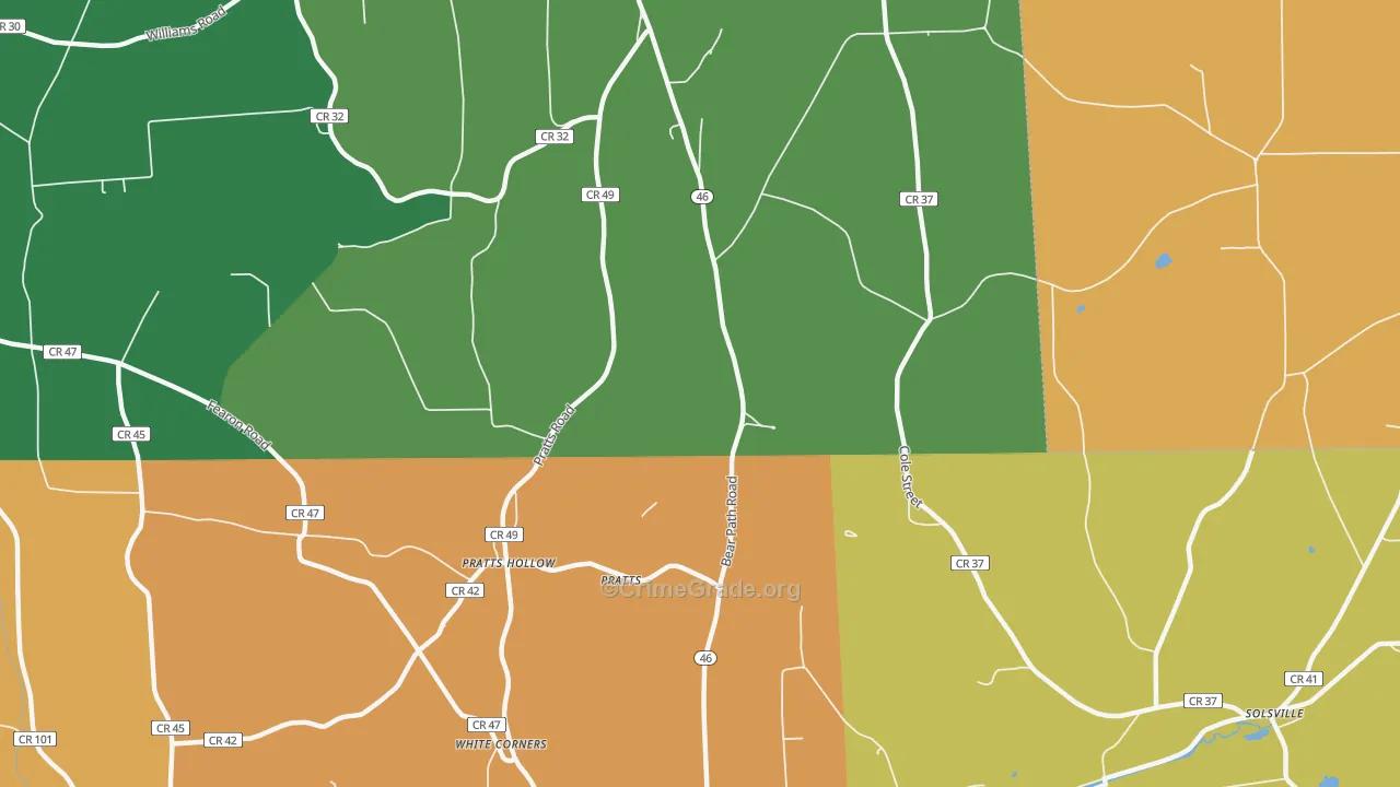 Pratts Hollow, NY Map of Assault Rates