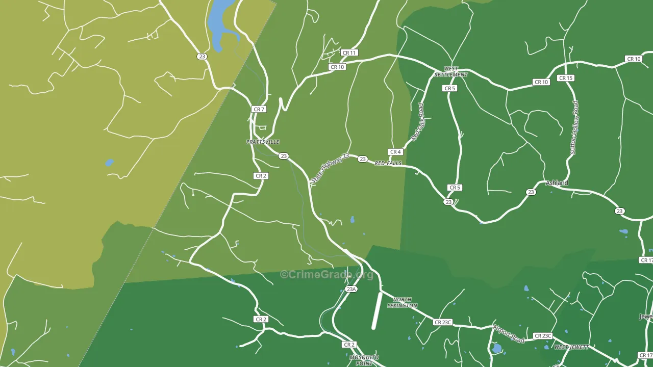 Prattsville, NY Map of Assault Rates