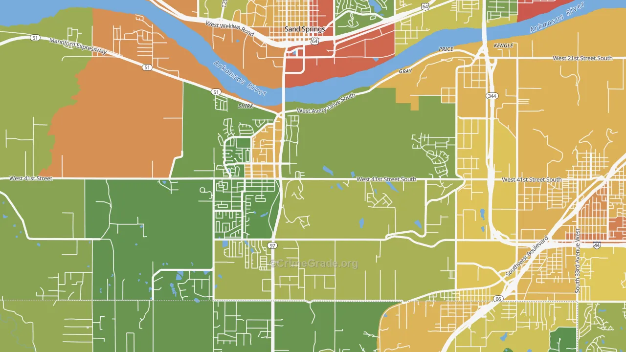 Prattville, OK Map of Assault Rates