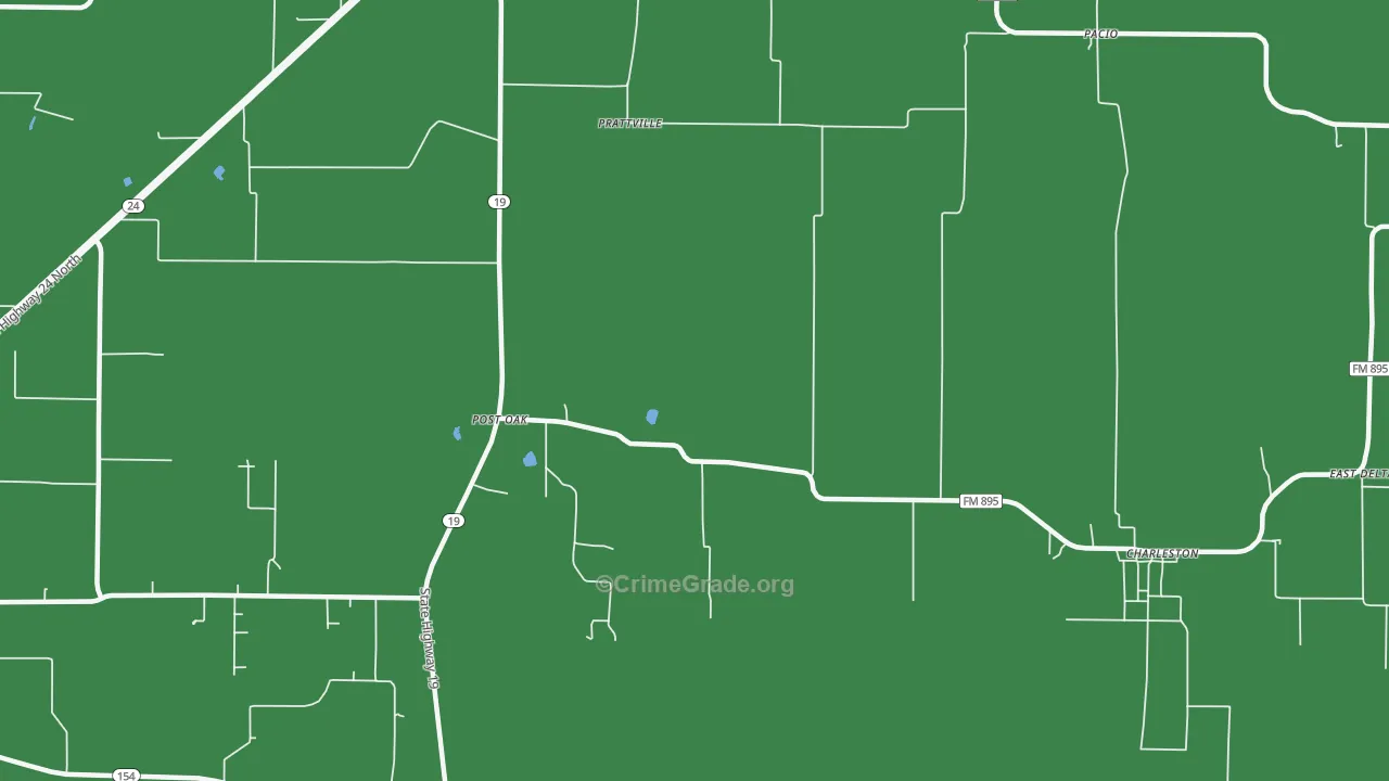 Prattville, TX Map of Assault Rates