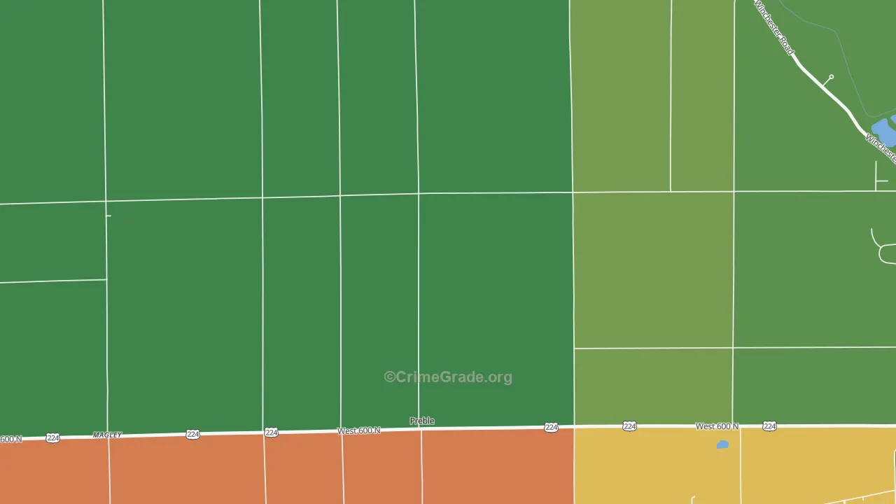 Preble, IN Map of Assault Rates