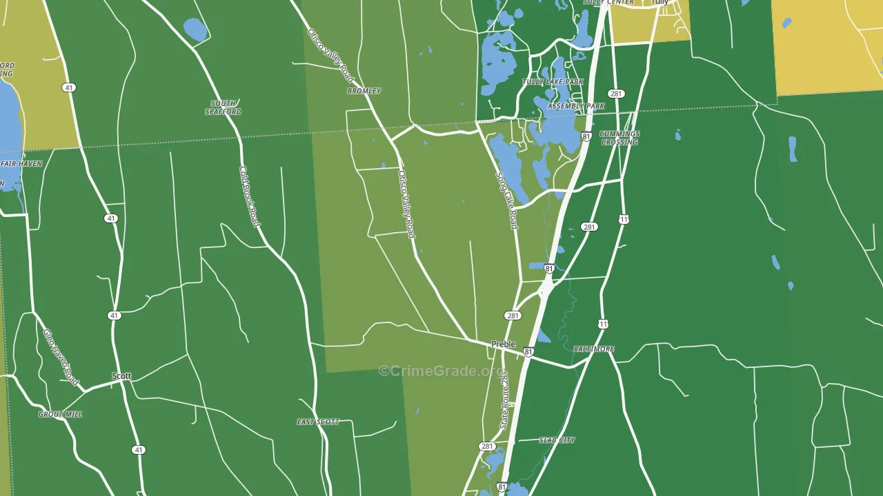 Preble, NY Map of Assault Rates