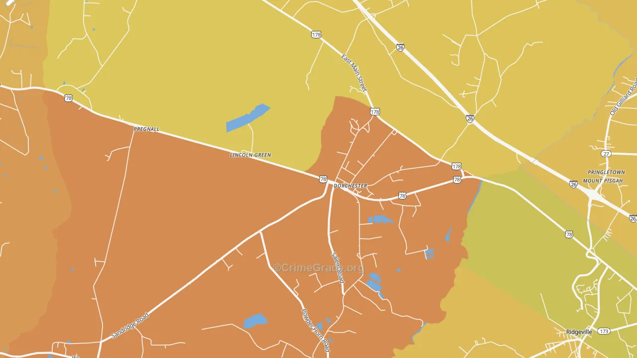 Pregnall, SC Map of Assault Rates