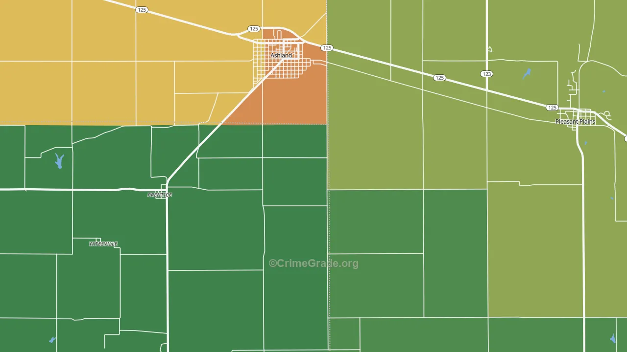 Prentice, IL Map of Assault Rates