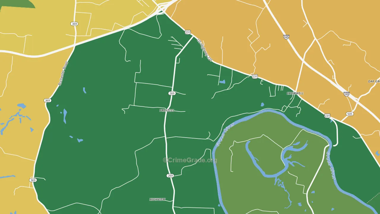 Prentiss, KY Map of Assault Rates