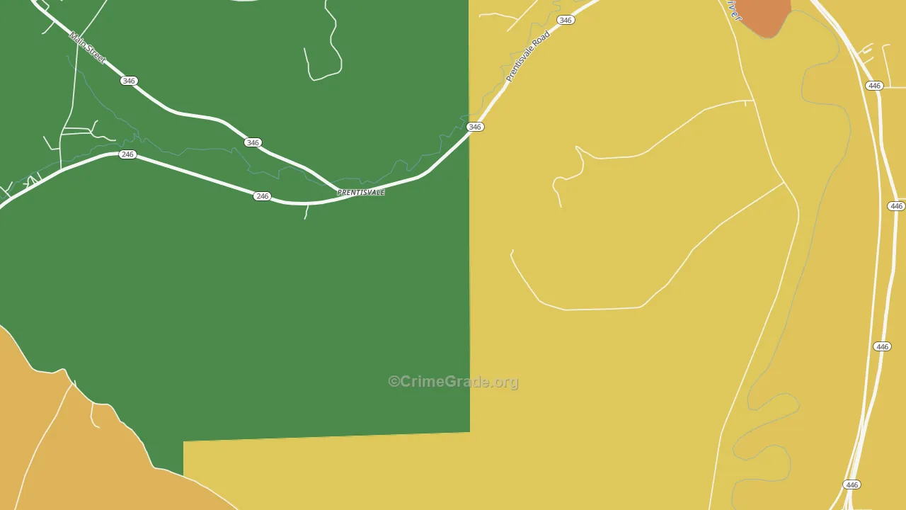 Prentisvale, PA Map of Assault Rates
