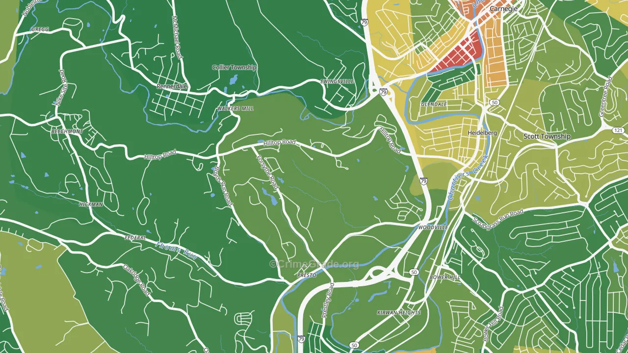 Presto, PA Map of Assault Rates