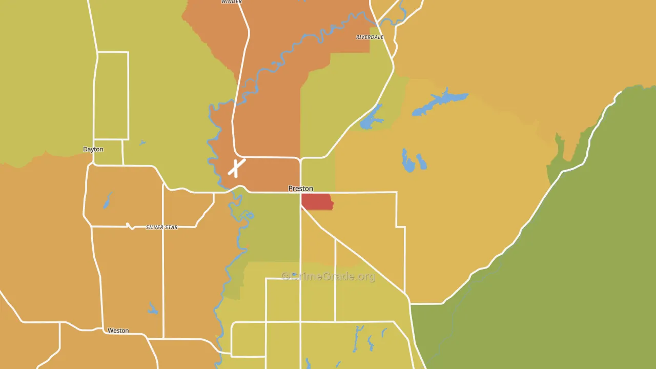 Preston, ID Map of Assault Rates