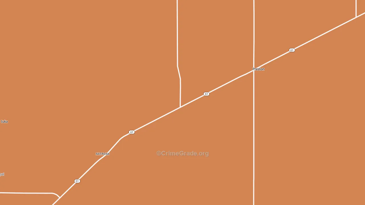 Preston, KS Map of Assault Rates