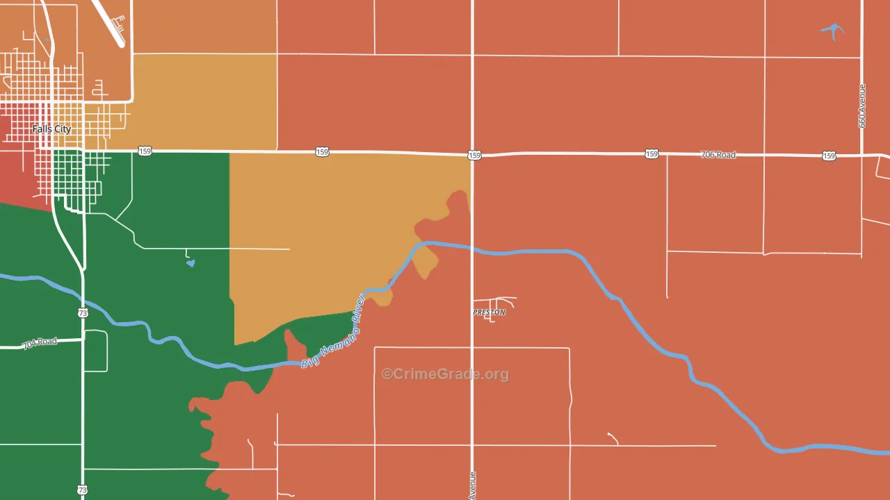 Preston, NE Map of Assault Rates