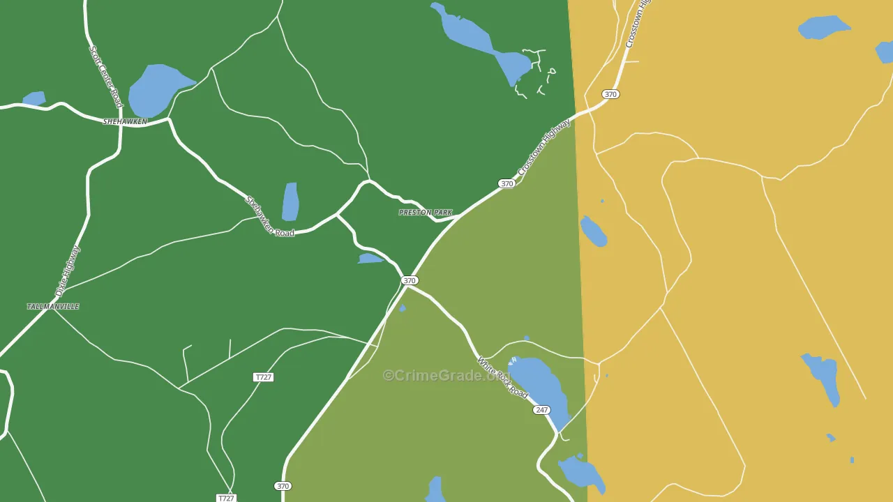 Preston Park, PA Map of Assault Rates