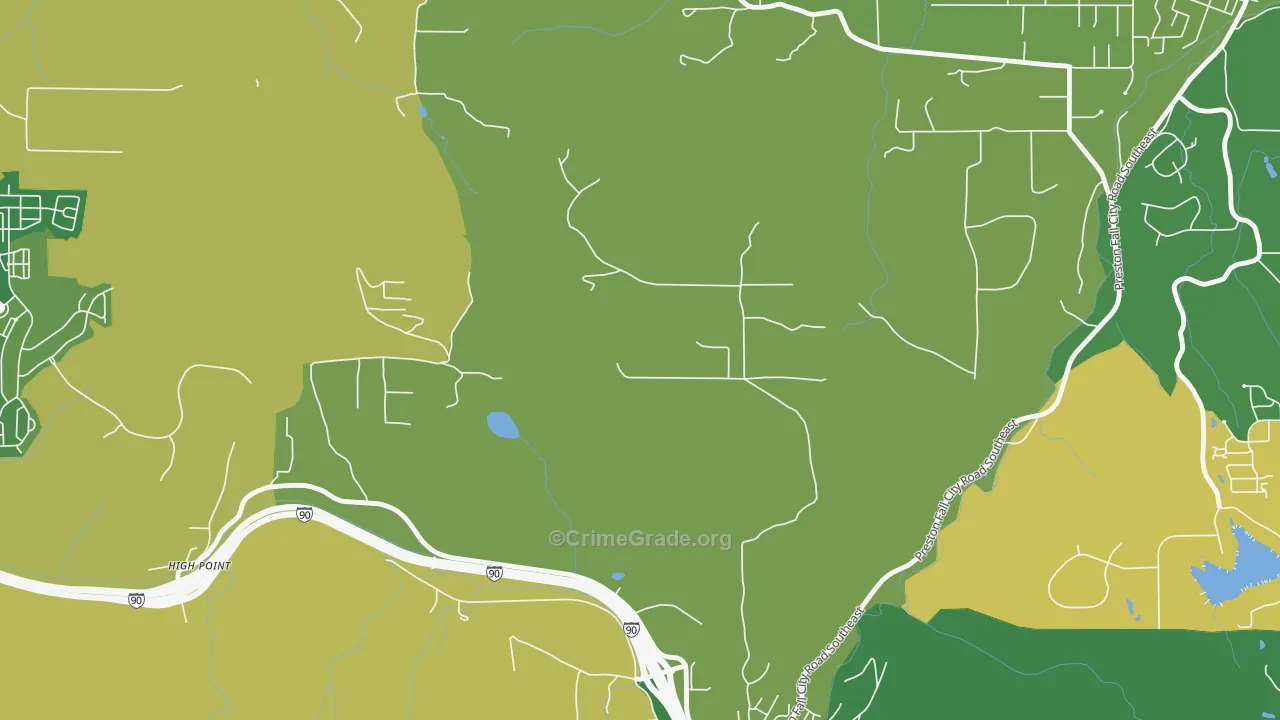 Preston, WA Map of Assault Rates