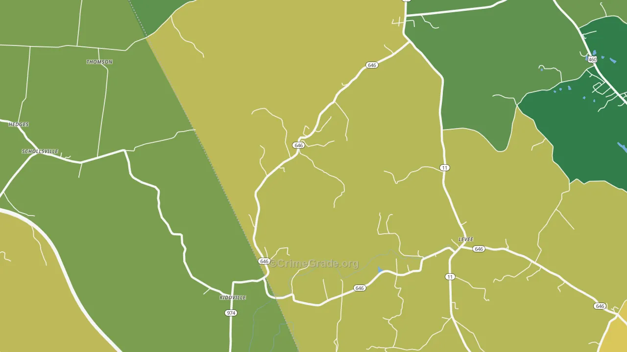 Prewitt, KY Map of Assault Rates