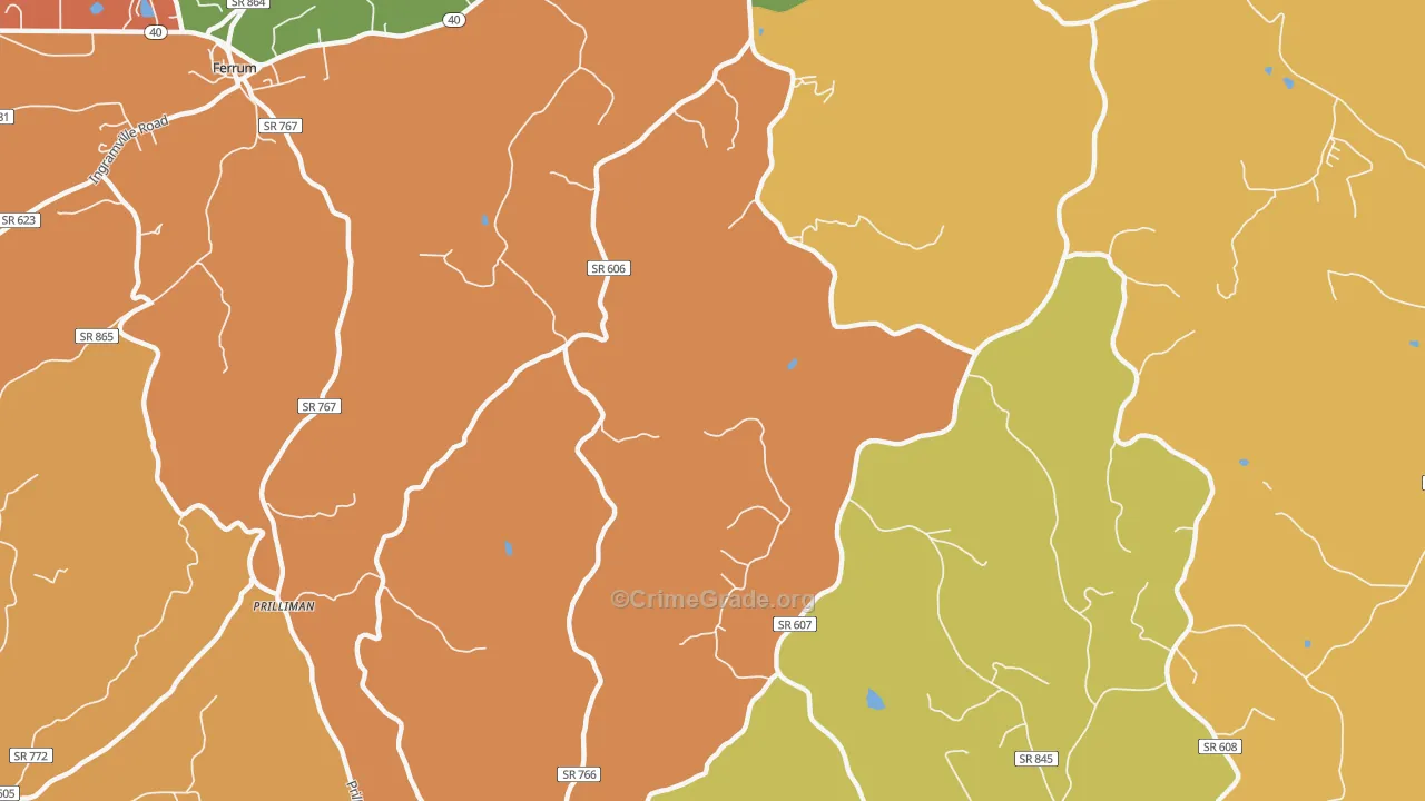 Prilliman, VA Map of Assault Rates