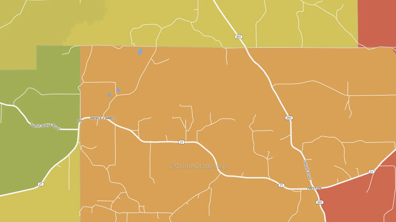 Prince Chapel, MS Map of Assault Rates