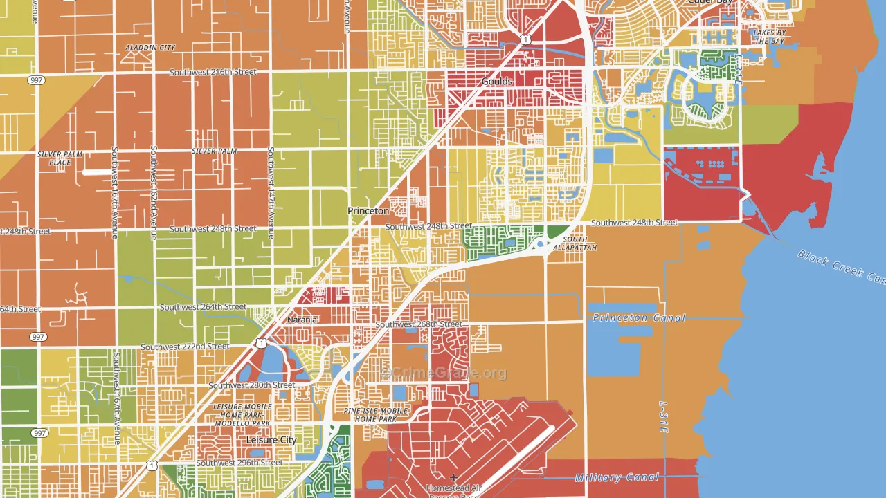 Princeton, FL Map of Assault Rates