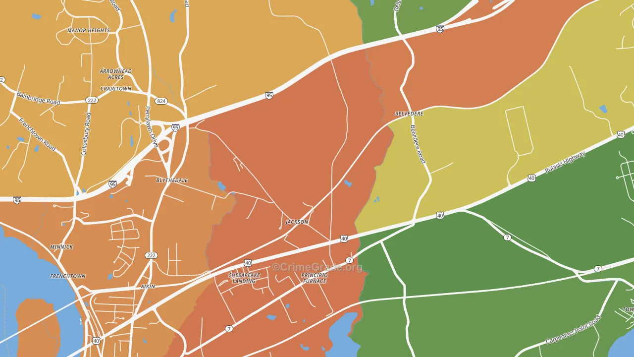 Principio Furnace, MD Map of Assault Rates