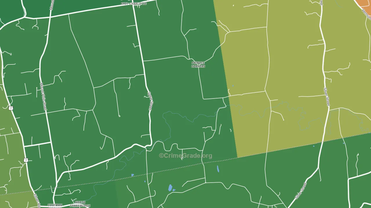 Prindle Corner, VT Map of Assault Rates