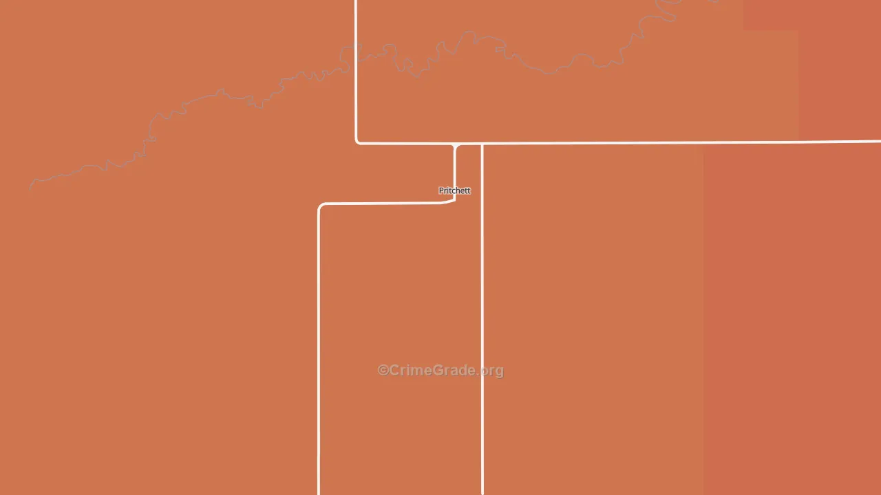 Pritchett, CO Map of Assault Rates