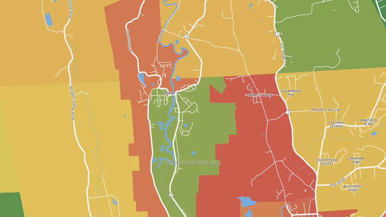 Proctor, VT Map of Assault Rates
