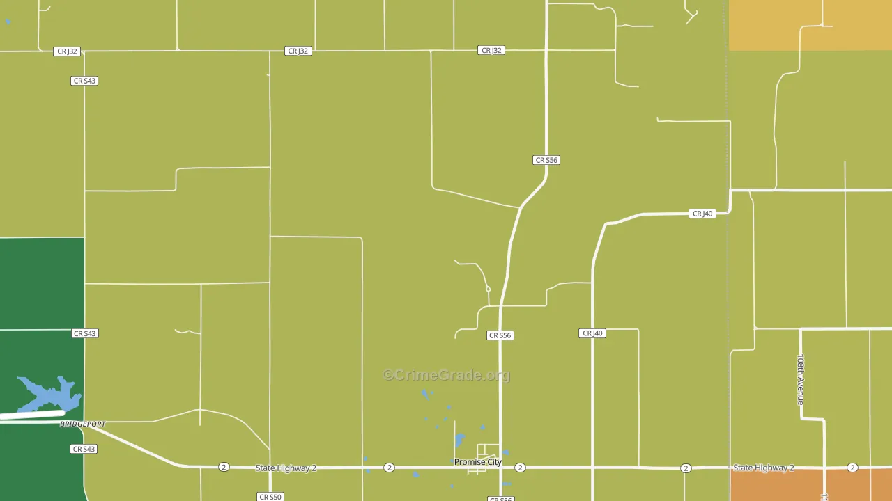 Promise City, IA Map of Assault Rates