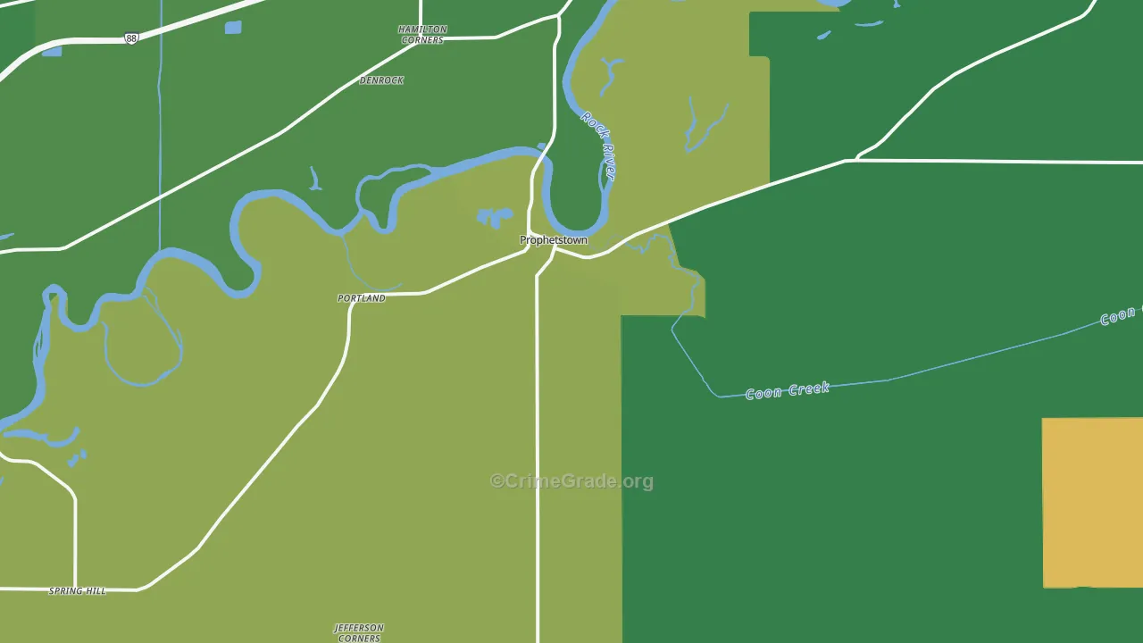 Prophetstown, IL Map of Assault Rates
