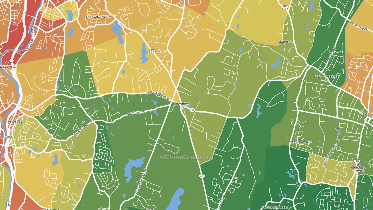 Prospect, CT Map of Assault Rates