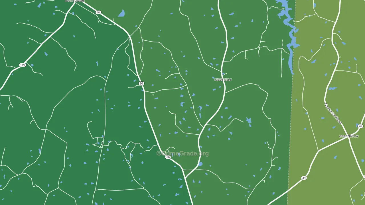 Prospect Hill, NC Map of Assault Rates