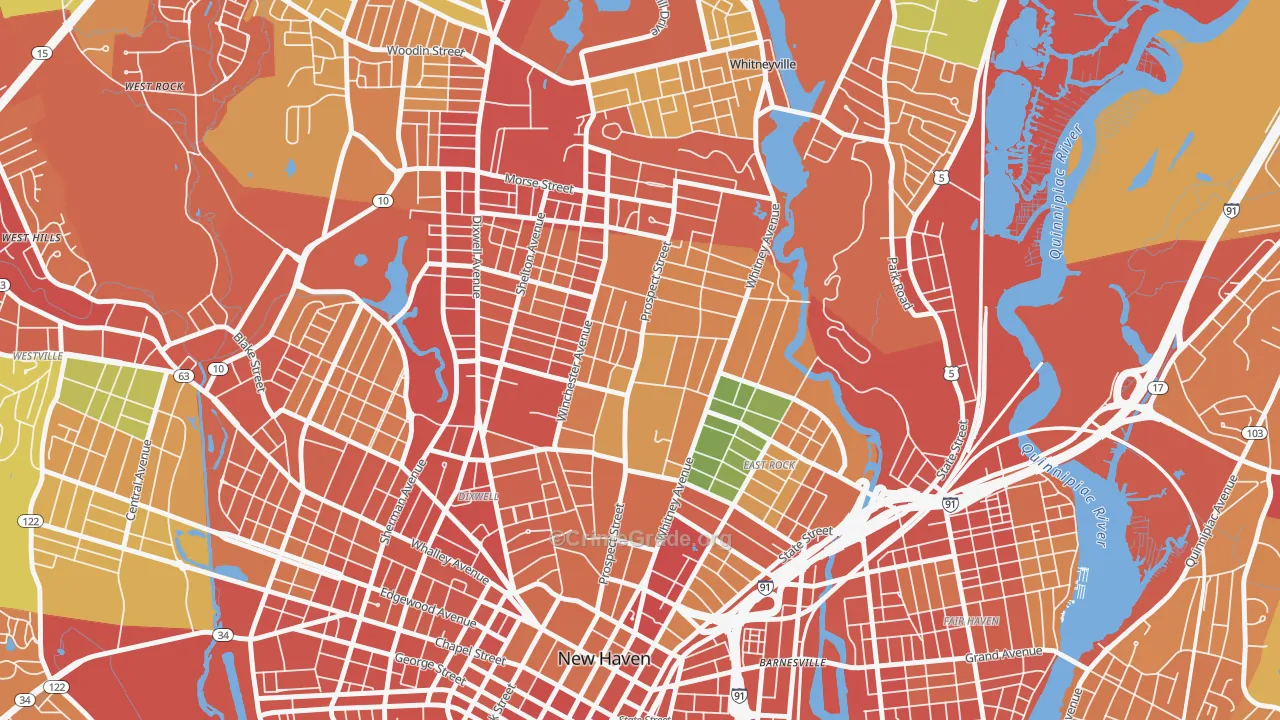 Prospect Hill, New Haven, CT Map of Assault Rates
