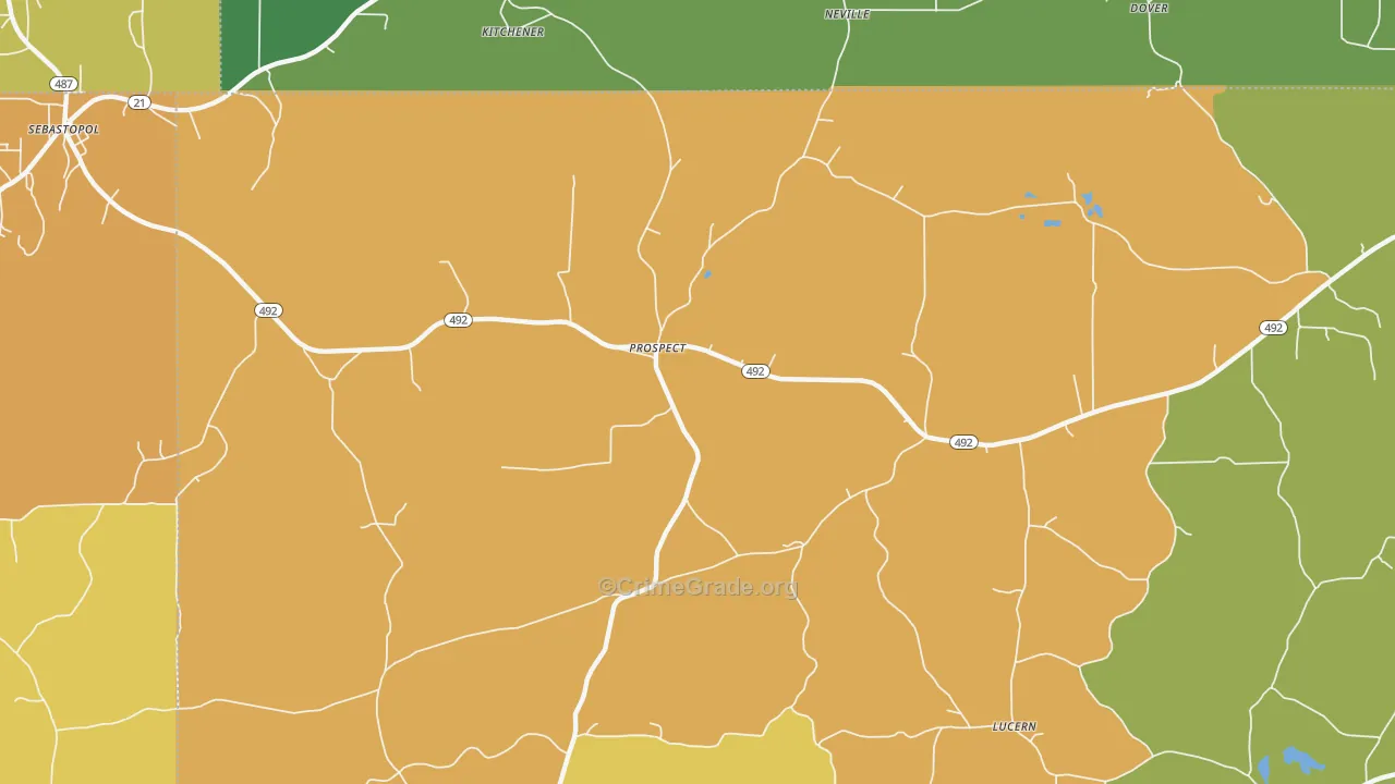 Prospect, MS Map of Assault Rates