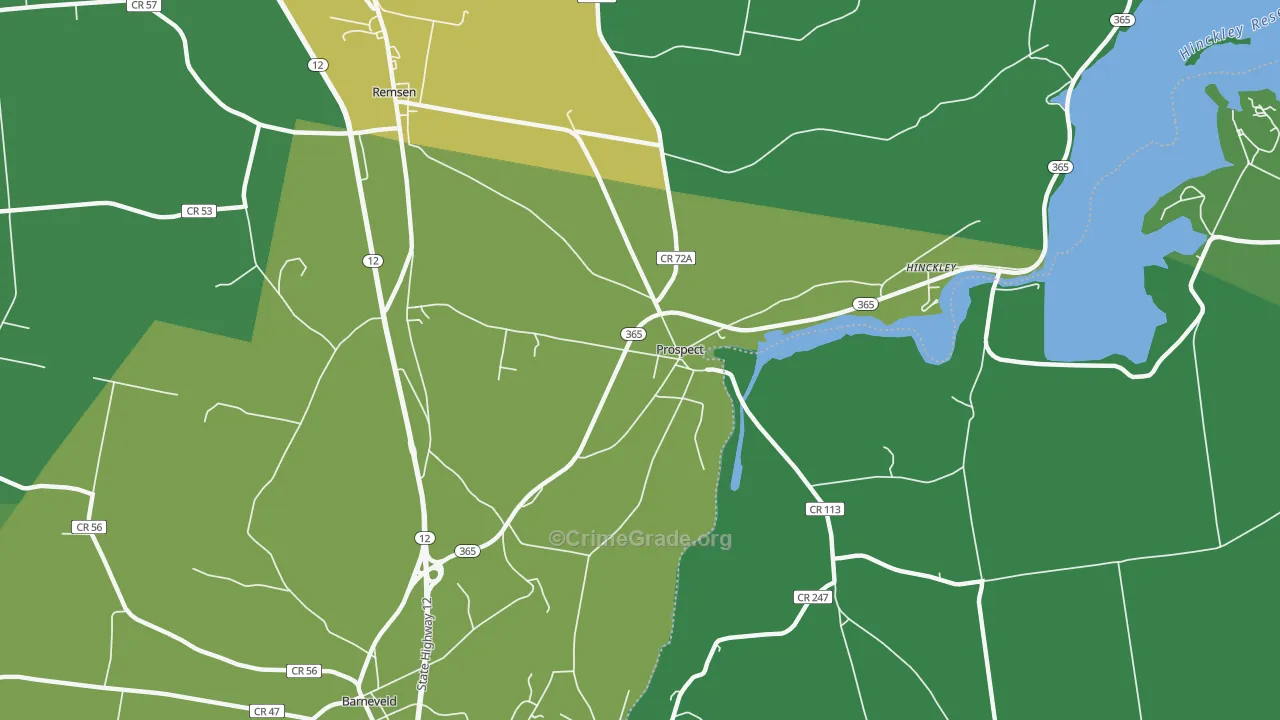 Prospect, NY Map of Assault Rates