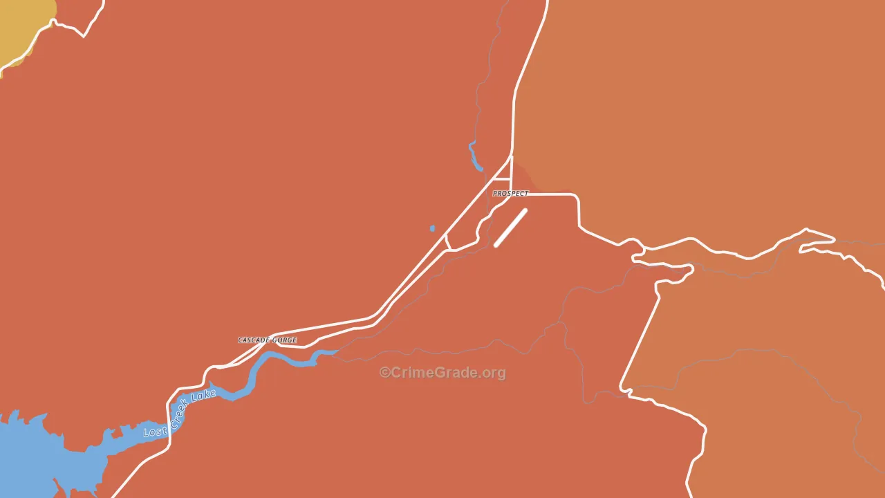 Prospect, OR Map of Assault Rates