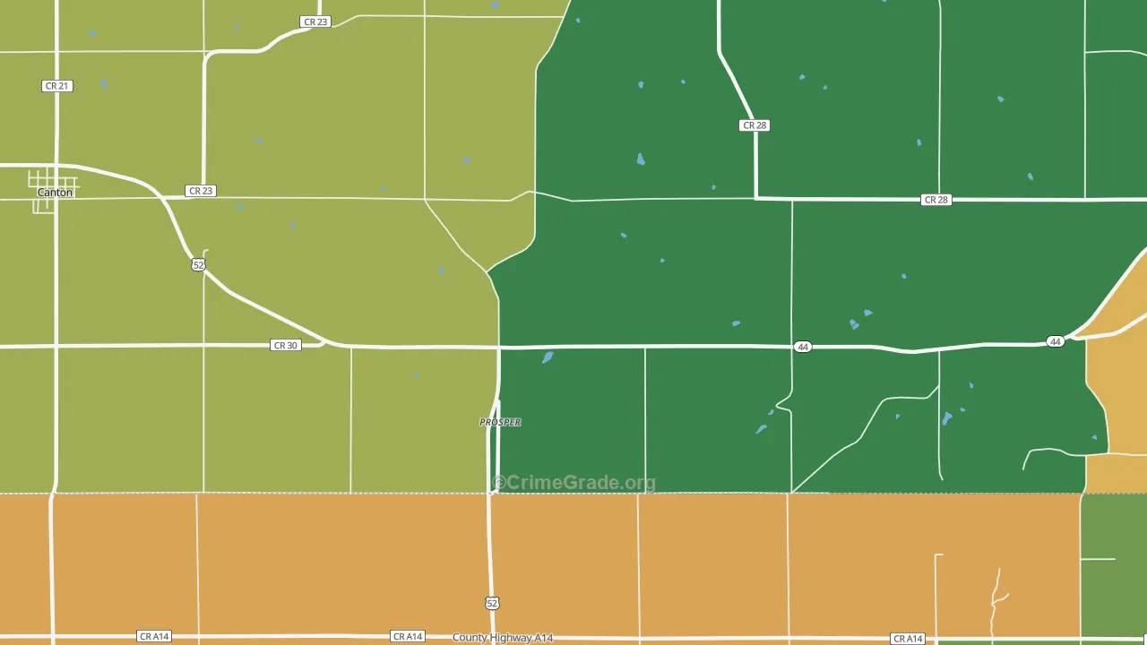 Prosper, MN Map of Assault Rates