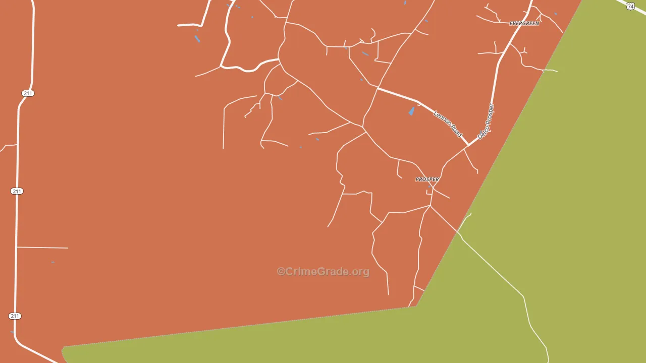 Prosper, NC Map of Assault Rates