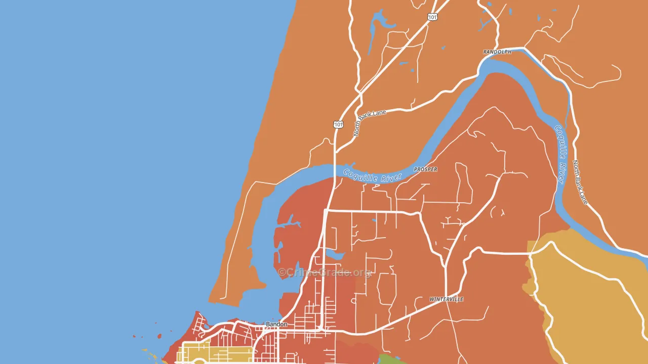 Prosper, OR Map of Assault Rates