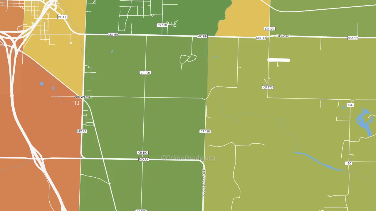 Prosperity, MO Map of Assault Rates