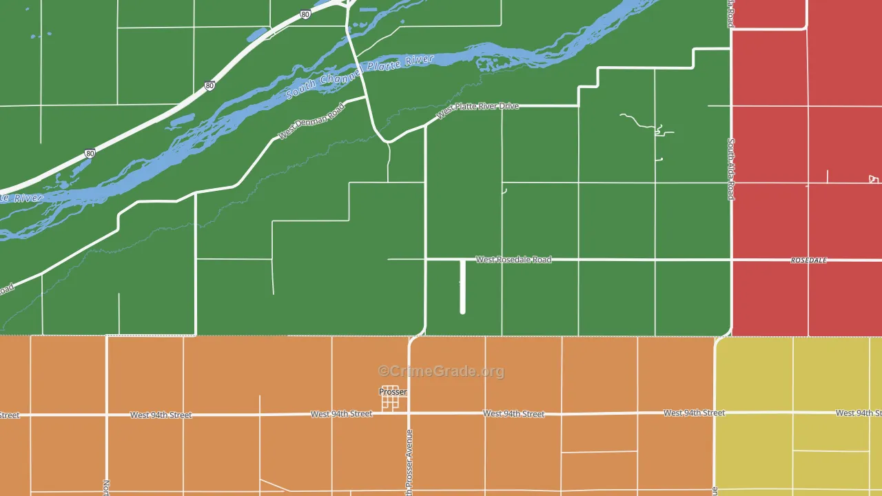 Prosser, NE Map of Assault Rates