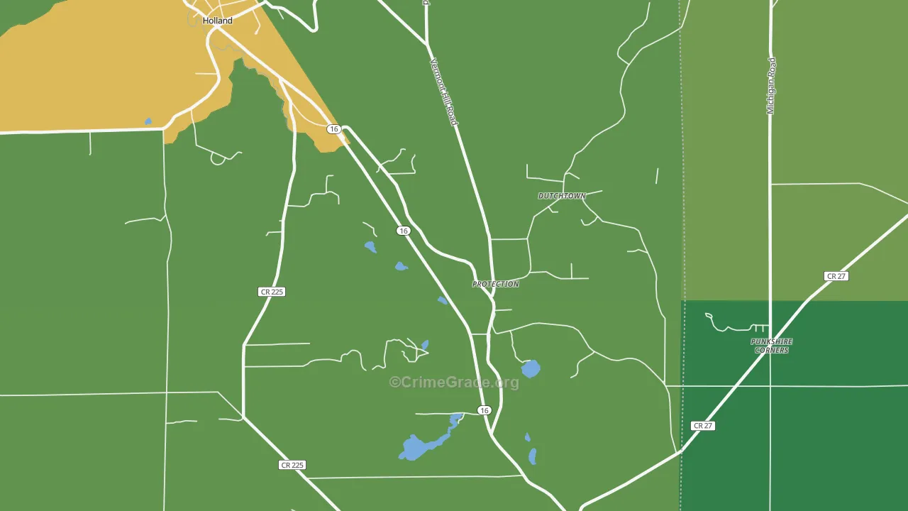 Protection, NY Map of Assault Rates