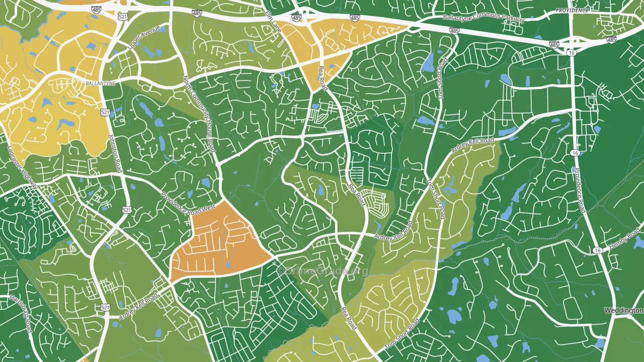 Provincetowne, Charlotte, NC Map of Assault Rates
