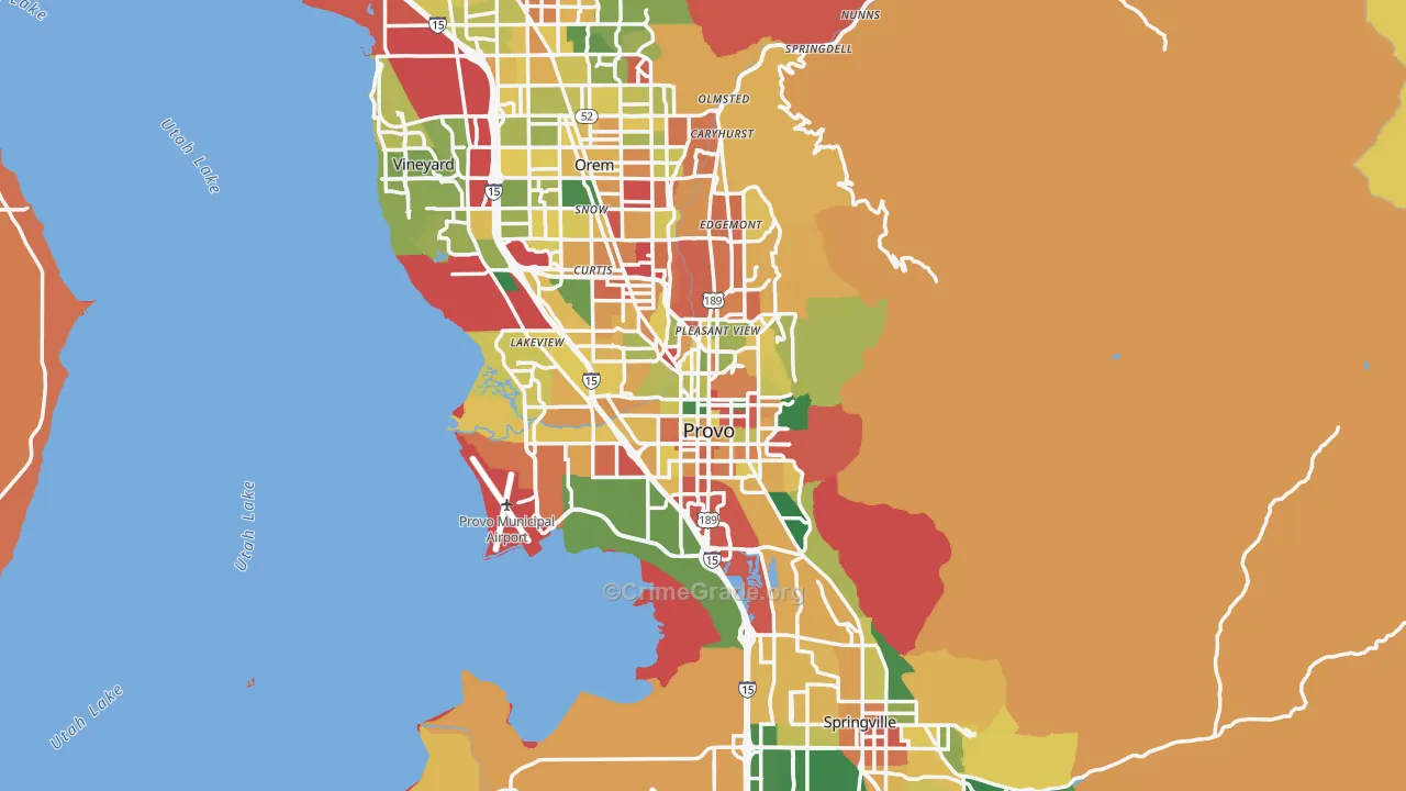 Provo, UT Map of Assault Rates